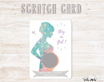 ENGLISH VERSION - Scratch Card - Discovery the sex of baby - Pregnancy announcement