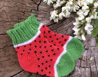 Baby alpaca socks winter toddler socks newborn socks toddler gift kids gift watermelon birthday outfit girl birthday outfit 3 newborn props