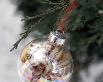 Harry Potter Book Page Christmas Ornament