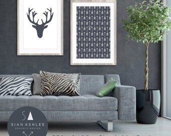 Deer Head Wall Art deer head wall art | etsy Deer Head Wall Art deer head wall art | etsy