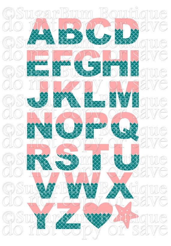 Free Free 86 Mermaid Letters Svg SVG PNG EPS DXF File