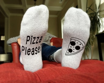 Pizza Socks - Funny Socks - Gift for Him - Gift for Her - Mens Sock - Women - Wine Socks - Pizza Sock - Novelty Gift - Gifts for Dad - Pizza