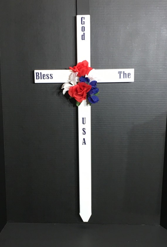 White Memorial Cross roadside cross grave by crossmanufacturing