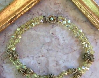 Vintage Vogue 2-strand beaded necklace, 1960s, signed, estate jewelry, prom jewelry, gifts for her, gifts for mom, bridal jewelry