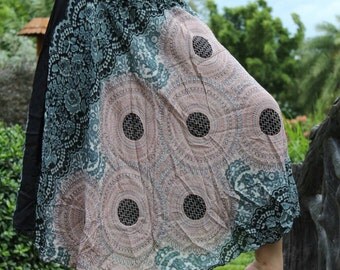 Harem Skirts Hippie Boho Clothing Peacock Rose