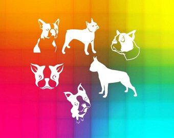 Boston Terrier SVG and DXF Cut File for Silhouette Studio, Cricut design space, SCAL files, instant download, digital files, dogs svg files