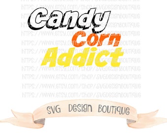 Halloween SVG - Candy Corn SVG - Vinyl cutting file | Silhouette & Cricut Design - DXF- Cricut Fonts