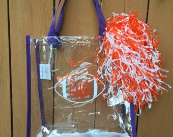 Monogrammed Clear Stadium Bags