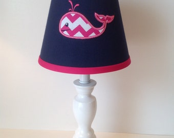 Large White/Cranberry Red Lily/Tulip Lamp Shade #6688