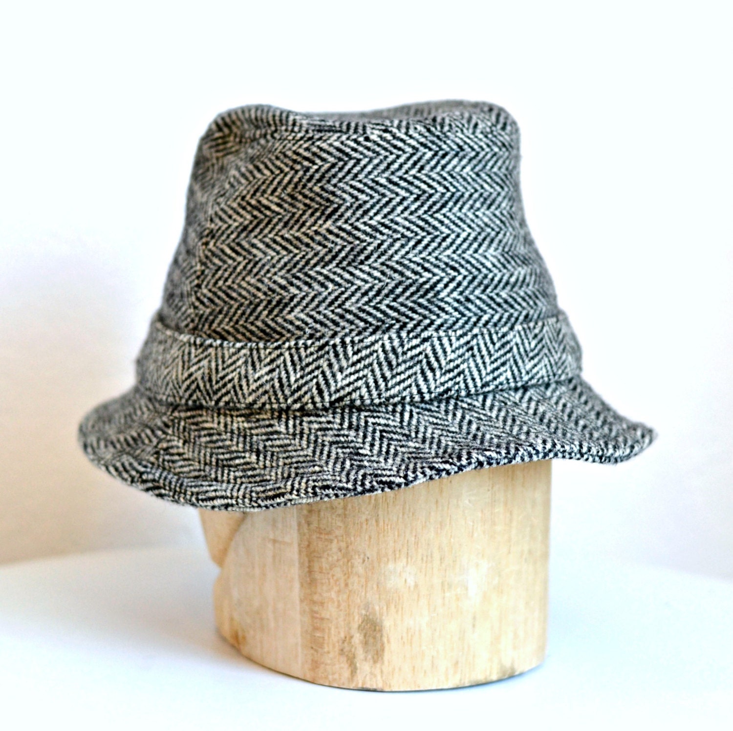 Irish Walking Hat in Vintage Herringbone Tweed Men's