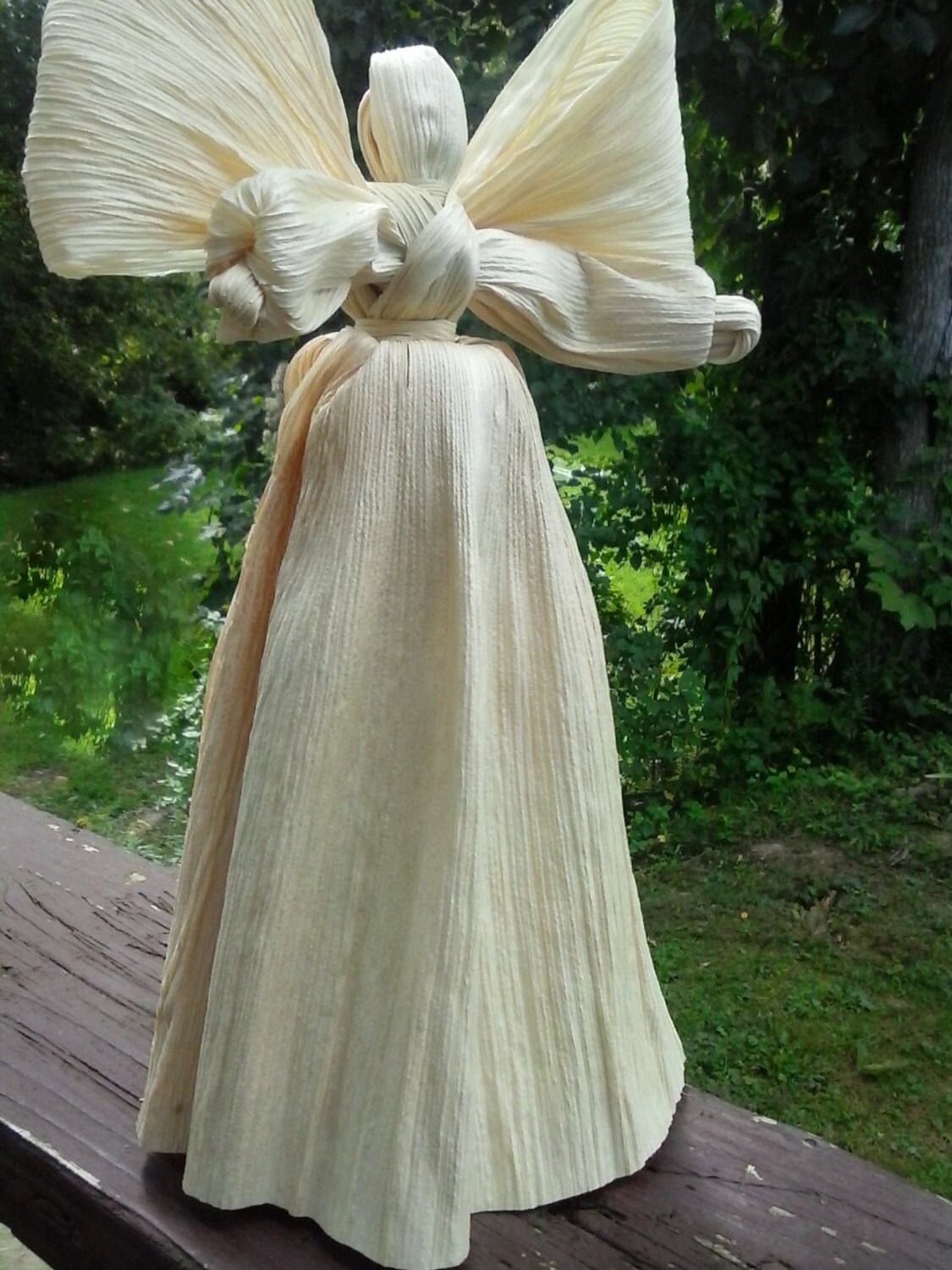 Corn Husk Angel Tree Topper Decoration by MamaTrepsStudio