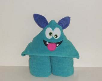 Indigo Monster Trucks Cotton Hooded Towel and Washcloth Set main image 1