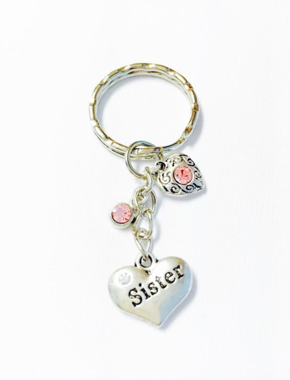 Sister Keychain Sister Keychain Gift for Lil Sister Sister