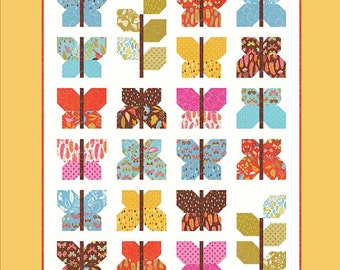 Wing and Leaf Butterfly Quilt Pattern ~ Gina Martin Sewing ~ Layer Cake Friendly Pattern ~ Throw Quilt ~ Baby Quilt Pattern