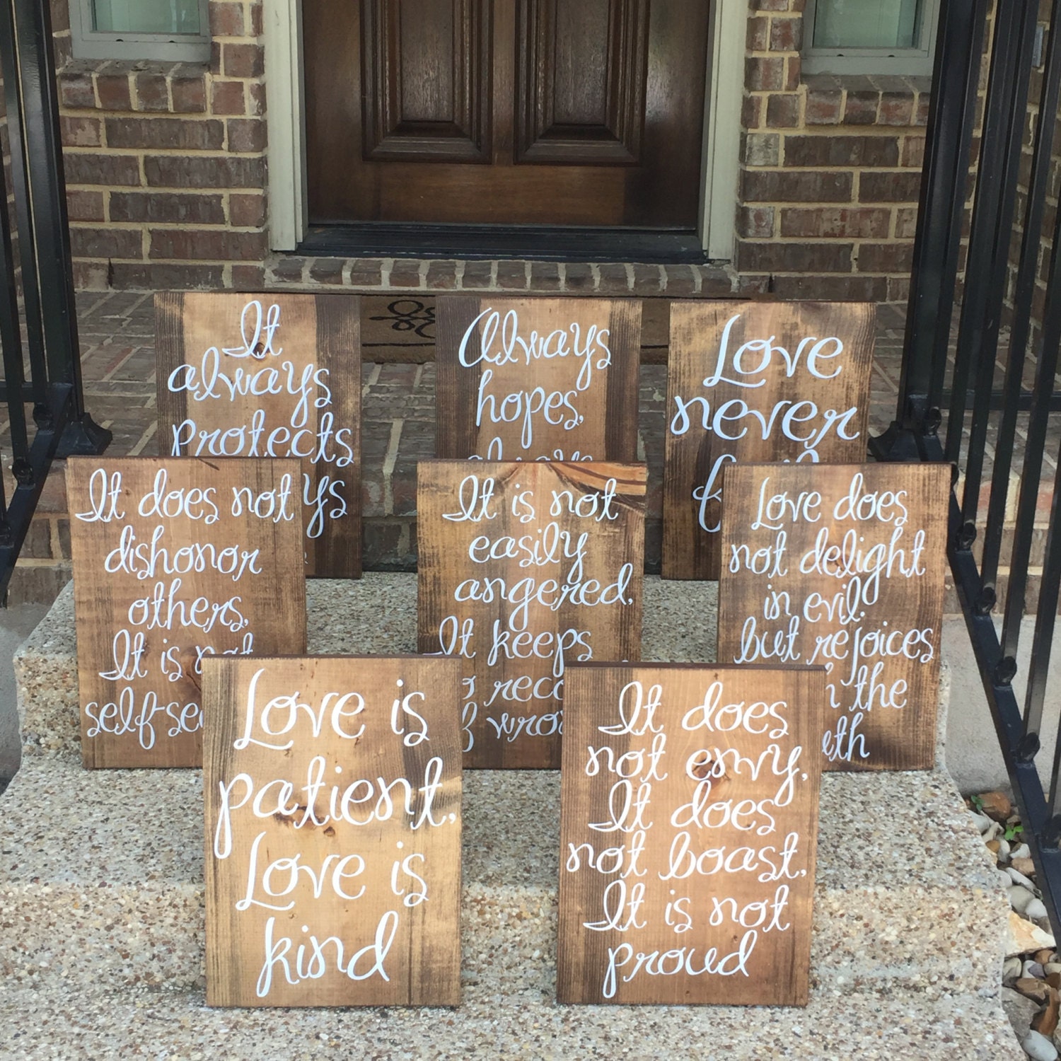 Wedding Aisle Signs Love Is Patient Love Is Kind Wood Signs 