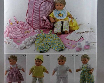 Simplicity 1952, 15" Baby Doll Clothes Sewing Pattern, Doll Clothes Pattern, Doll Carrier Sewing Pattern, Uncut