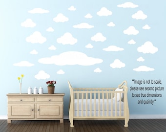 Kids Bedroom Vinyl cloud wall decals | etsy Kids Bedroom Vinyl cloud wall decals | etsy
