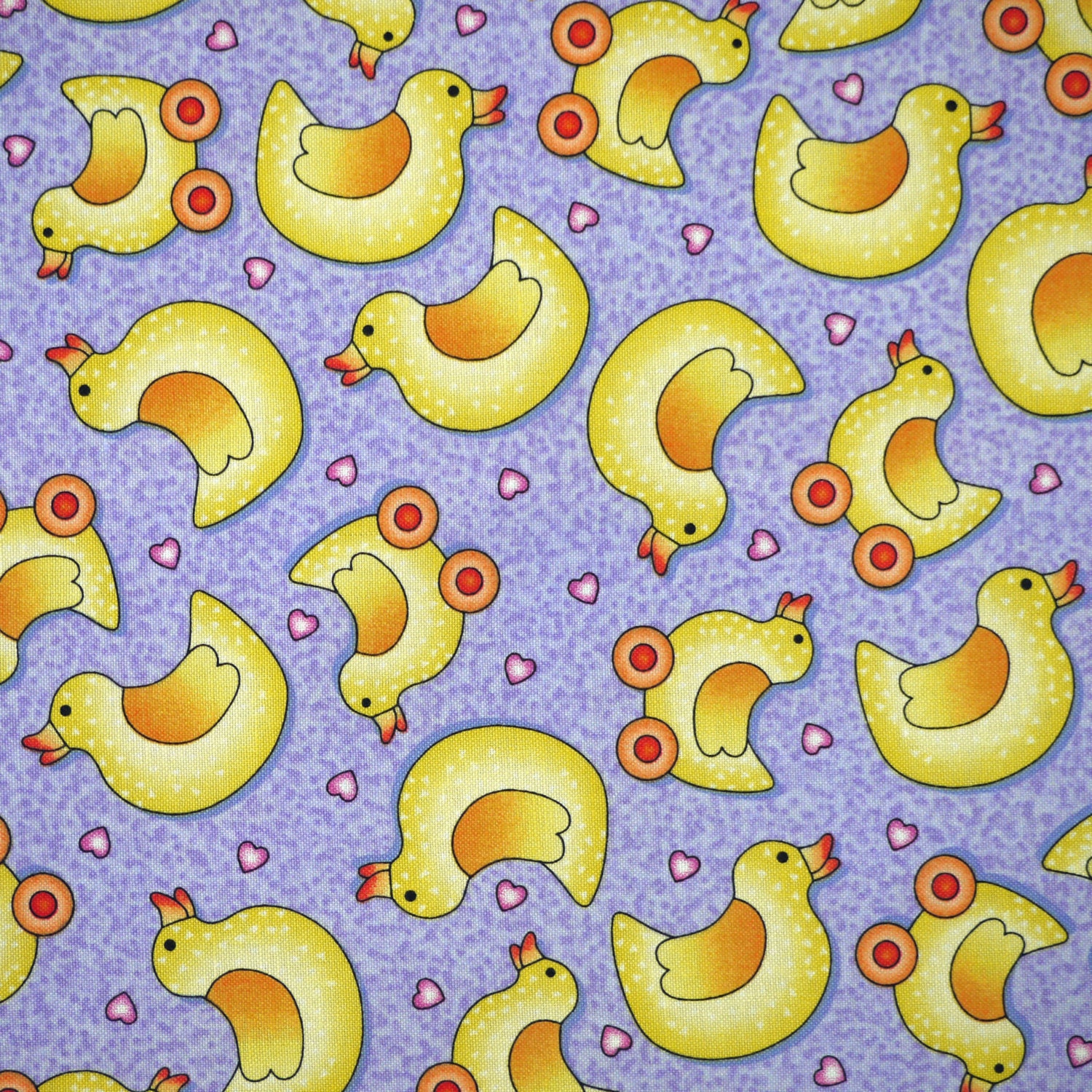 Fat Quarter Rubber Duck Purple Print Cotton Quilting Fabric