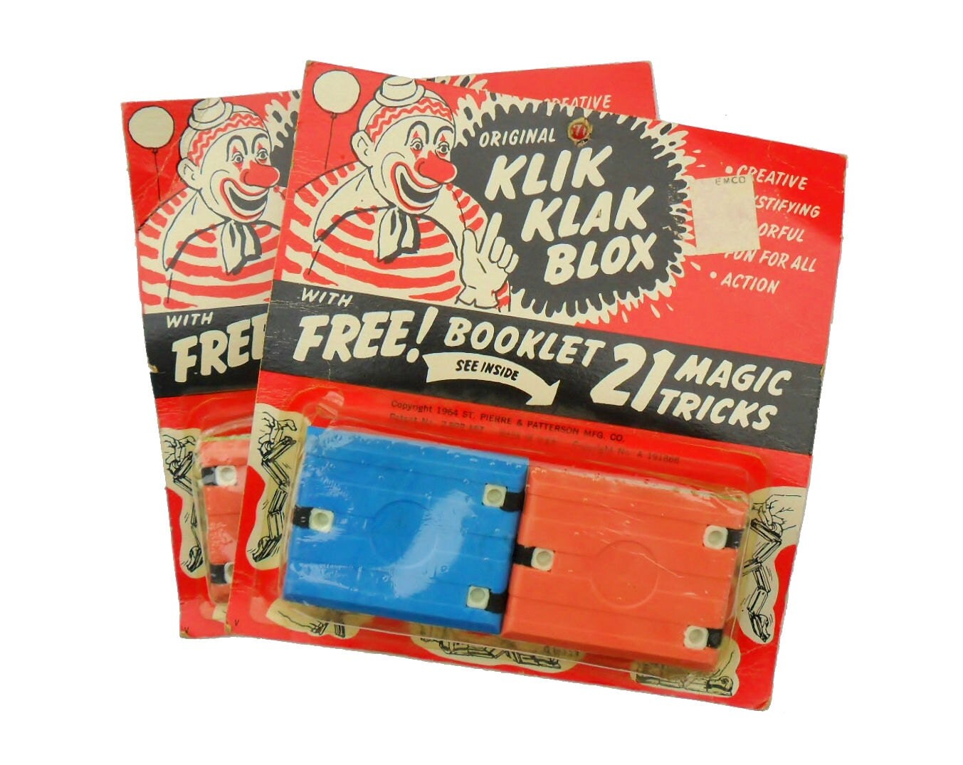 Vintage Klik Klak Blox 1960s Toy Magic Tricks Alphabet