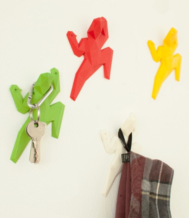 Plastic modern geometric wall hooks children modern hangers