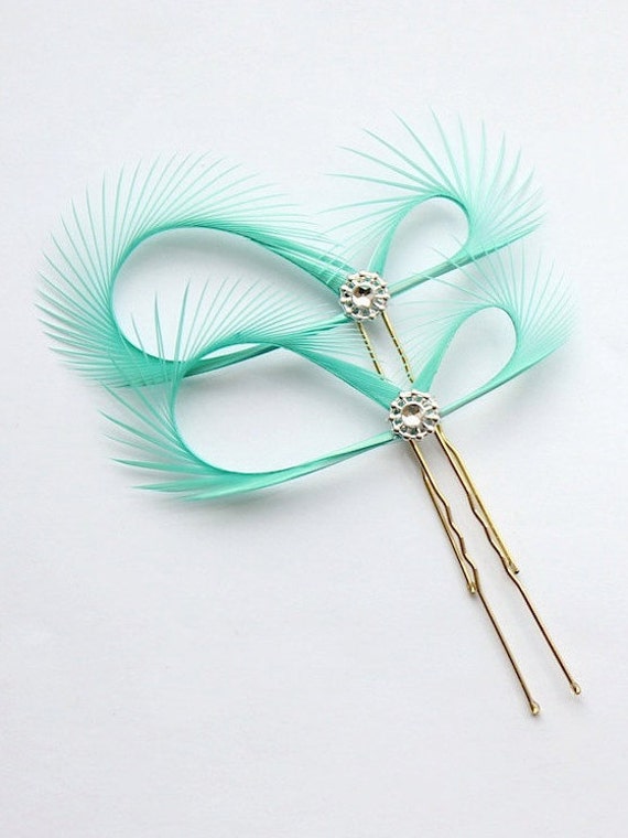 Jade Hair Pins Green Hair Accessories Bridal Fascinators