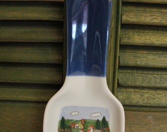 Ceramic Spoon Rest - Chickens - Farm Style
