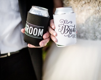 Bride and Groom Can Cooler, Wedding Gift Idea, Bride and Groom Gift, Bride Can Cooler, Groom Can Cooler, Honeymoon Gift, Bridal Shower Gift