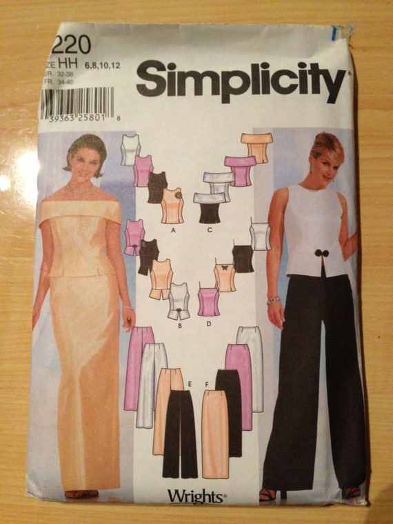 Simplicity Sewing Pattern 7220 Misses and Misses Petite Tops, Pants and Skirt Size 6-12 Uncut