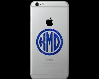 Shimmery Phone Decal, Glittery Phone Decal, Phone Decal, Cell Phone Decal, Phone Sticker, Phone Monogram, Phone Monogram Decal for Phone