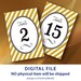 Modern Table numbers 4x6 printable wedding table number 1-30