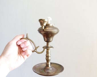 Vintage Brass Oil Lamp