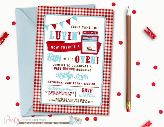 Bun In The Oven Baby Shower Invitations 5