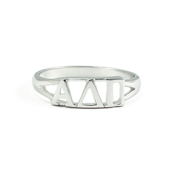 Alpha Delta Pi Sterling Silver Ring with by CollegiateStandard