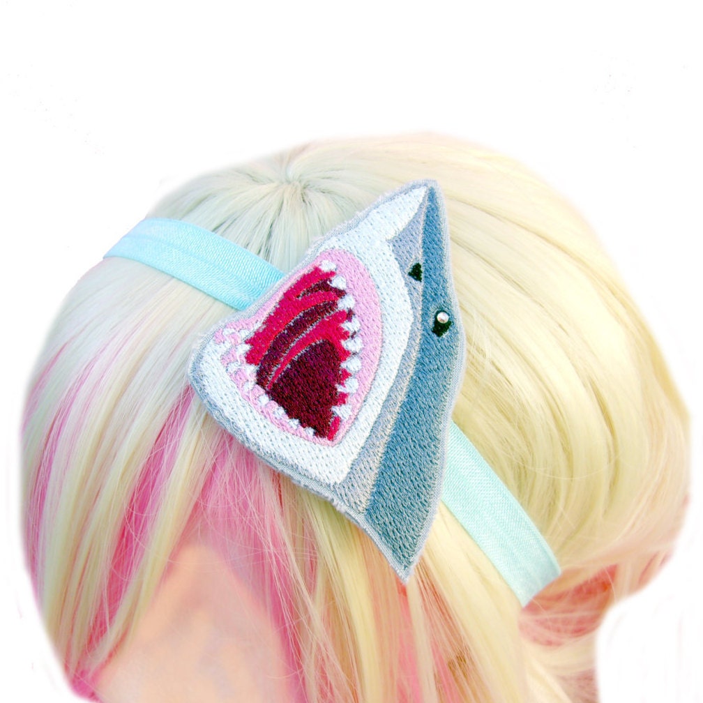 Great White Shark Headband Shark Week by KawaiiHairCandy on Etsy