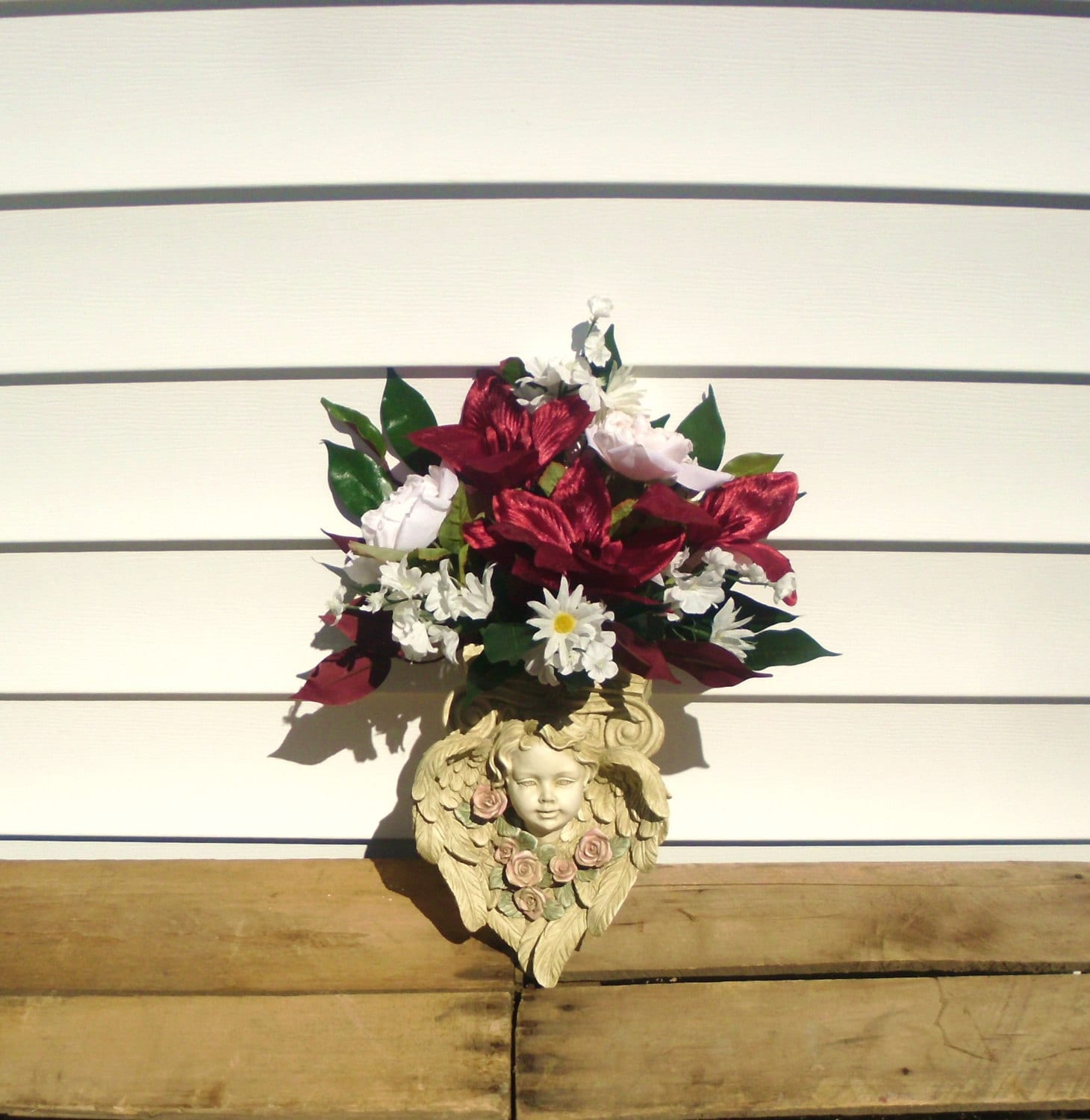 Wall Sconce Arrangement Angel wall Sconce Container Floral on Wall Sconces With Flowers id=34864