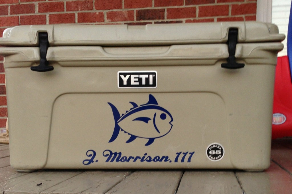 Bass Fish YETI Cooler Decals