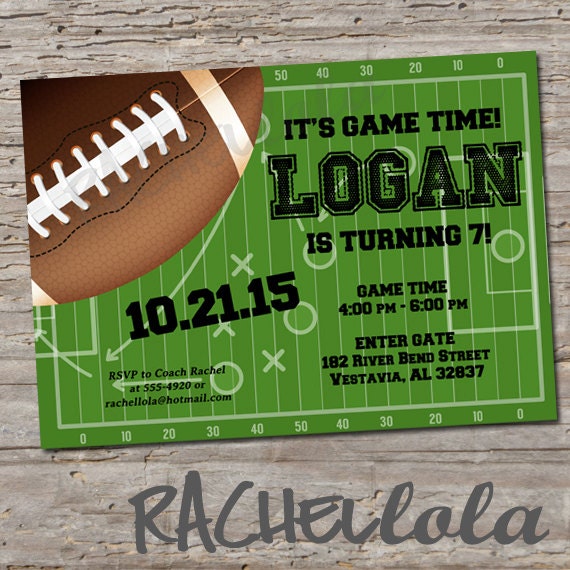 Football Birthday Invitation Printable DIY