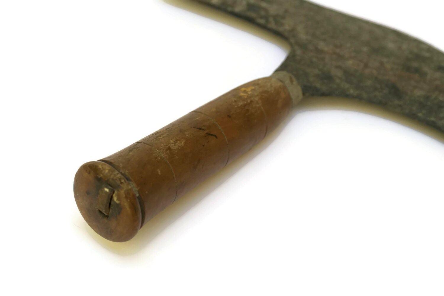 Antique Leather Cutting Knife. Round Head Knife. Half Moon Leather