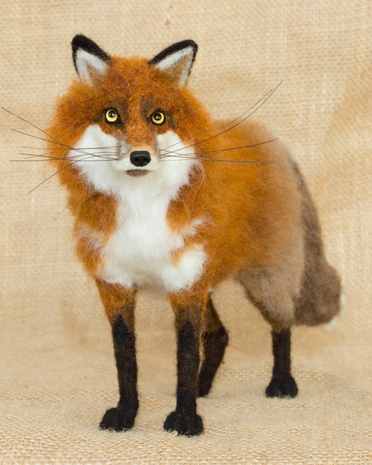 Made to Order Needle Felted Red Fox: Custom needle felted