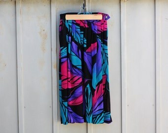 High Waist FLARE Skirt. Colorful 80s Skirt. Lined Skirt. Retro SKATER Skirt. 60s Mod Style Skirt. Flowing INDIE Skirt. Hipster Pleated Skirt