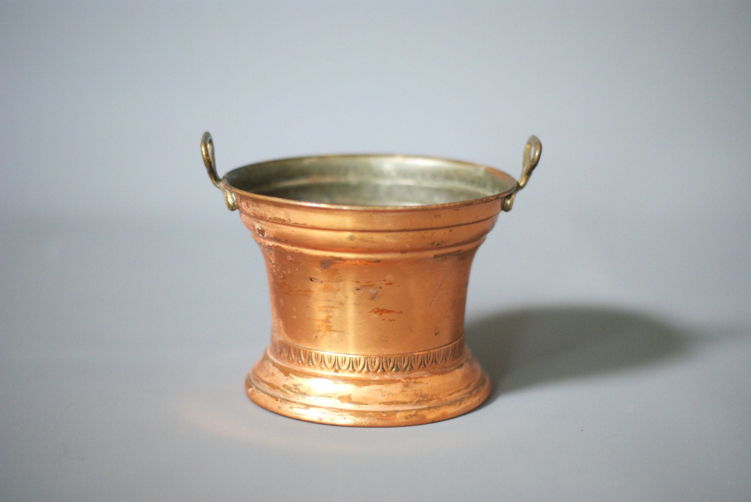 VINTAGE COPPER PLANTER Small Plant Pot Shiny Copper Pail or