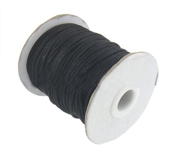 50 yards Black Nylon Cord 2mm Beading by GoodChoiceSupplies