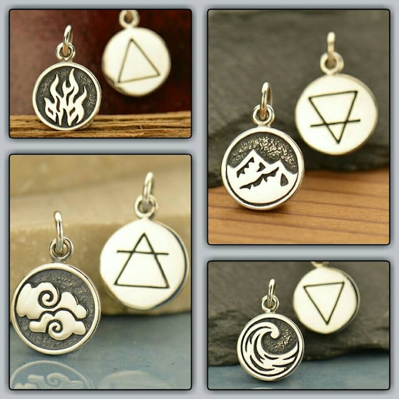 Sterling Silver Four Elements Charms Fire by VanClarenJewelry