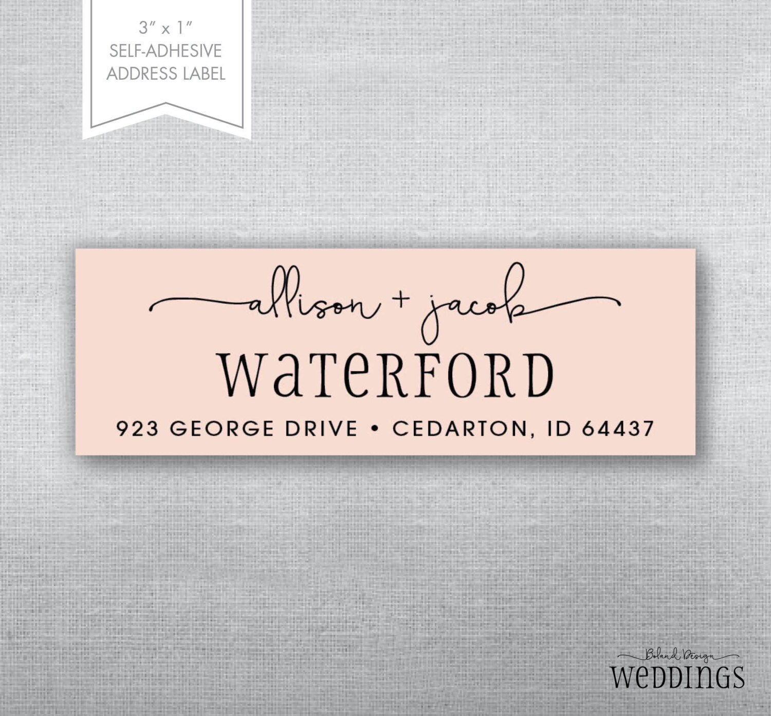 Custom address label. Return address label. Selfadhesive