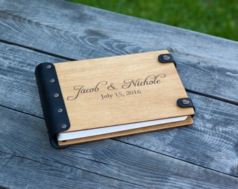 Wooden Guest Book Barn Wedding Wedding Guest Book Custom