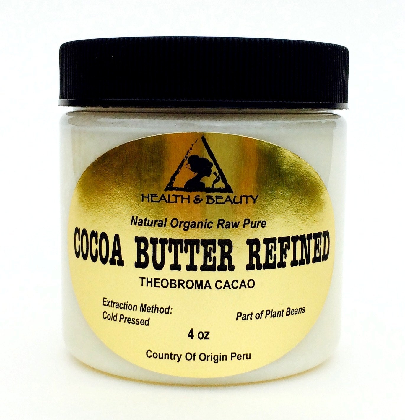 4 oz COCOA / CACAO BUTTER Ultra Refined Organic by HBOilsCenter