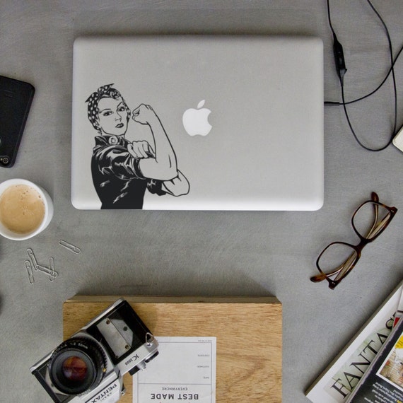 Rosie the Riveter Feminist Macbook Decal