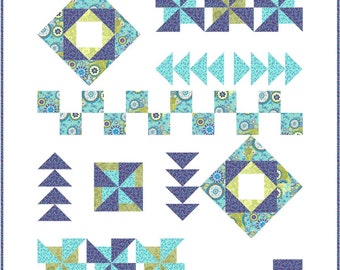 Bohemian Travels Modern Quilt Pattern INSTANT DOWNLOAD