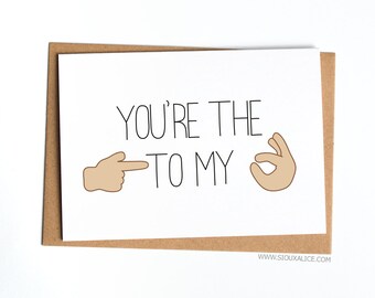 Anniversary card - Funny Valentines day card - Birthday card - card emoji boyfriend card for him love card I love you emoji sex love card