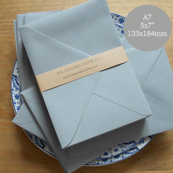 25 5x7 Envelopes Grey A7 Envelopes Wedding by ...